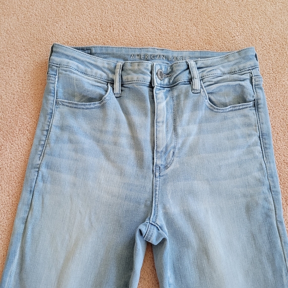 AMERICAN EAGLE Ne(x)t Level Stretch Hi-Rise Jegging High Waist Light Wash Jeans - Picture 7 of 8